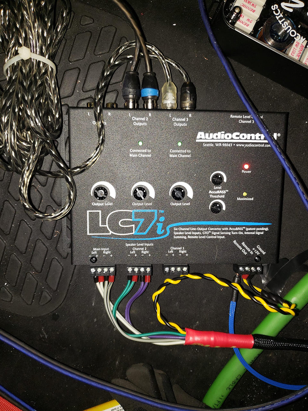 AudioControl LC7i Black 6-Channel Line Output Converter with Bass Restoration